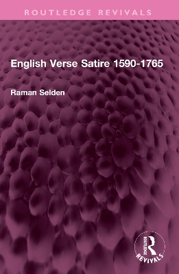 English Verse Satire 1590-1765 book