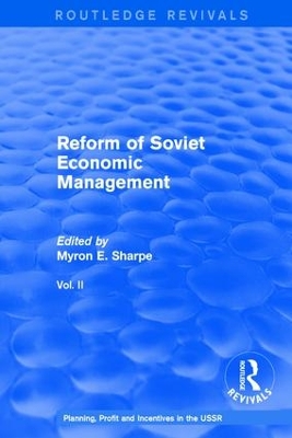 Reform of Soviet Economic Management book