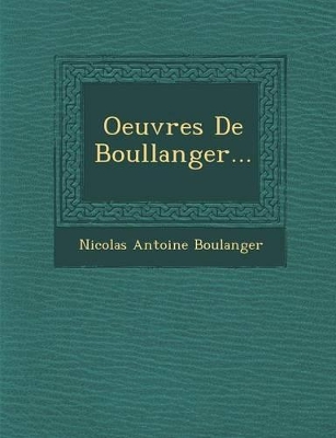 Oeuvres de Boullanger... book
