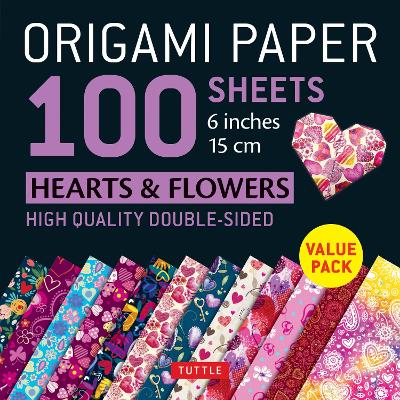 Origami Paper 100 sheets Hearts & Flowers 6