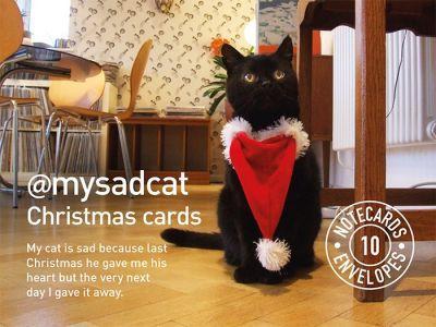 My Sad Cat Christmas Cards book