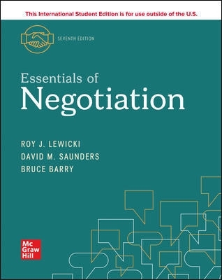 ISE Essentials of Negotiation by Roy Lewicki