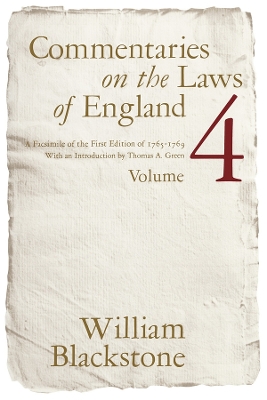 Commentaries on the Laws of England by William Blackstone