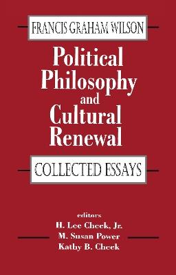 Political Philosophy and Cultural Renewal book