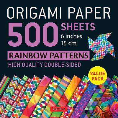 Origami Paper 500 sheets Rainbow Patterns 6 inch (15 cm) book