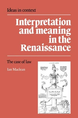 Interpretation and Meaning in the Renaissance book