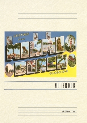 Vintage Lined Notebook Greetings from Miami Beach, Florida by Found Image Press