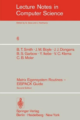 Matrix Eigensystem Routines - EISPACK Guide book