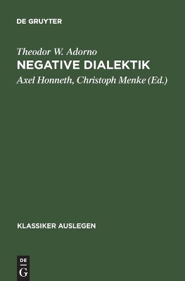 Theodor W. Adorno: Negative Dialektik book