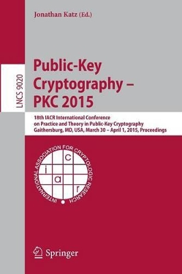 Public-Key Cryptography -- PKC 2015 book