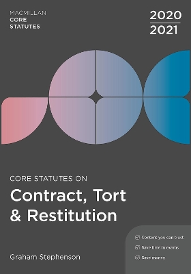 Core Statutes on Contract, Tort & Restitution 2020-21 book