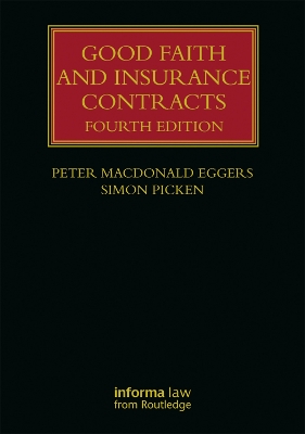 Good Faith and Insurance Contracts book