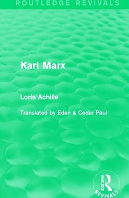 Karl Marx by Loria Achille