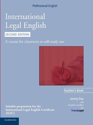 International Legal English Teacher's Book book