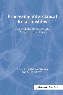 Processing Interclausal Relationships by Jean Costermans
