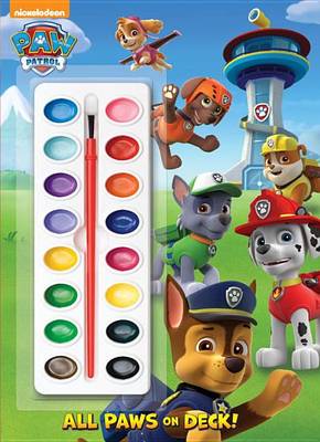 All Paws on Deck! (Paw Patrol): Activity Book with Paintbrush and 16 Watercolors book