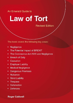 An Emerald Guide To Law Of Tort: Revised Edition 2020 book