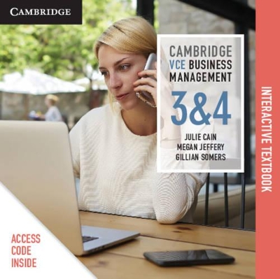 Cambridge VCE Business Management Units 3 and 4 Digital (Card) by Julie Cain