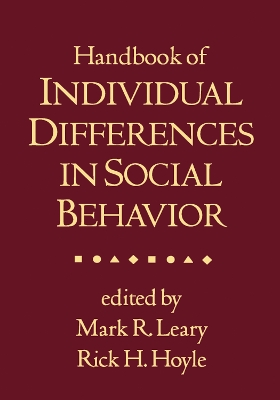 Handbook of Individual Differences in Social Behavior book