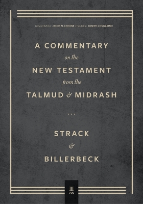 Commentary on the New Testament from the Talmud and Midrash – Volume 3, Romans through Revelation book