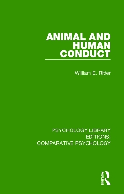 Animal and Human Conduct by William E. Ritter