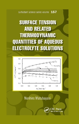 Surface Tension and Related Thermodynamic Quantities of Aqueous Electrolyte Solutions book