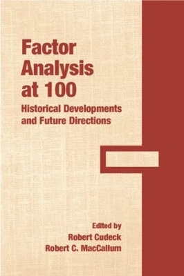 Factor Analysis at 100 by Robert Cudeck