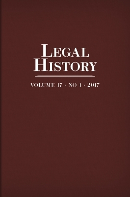 Legal History Journal Vol 17.1 book