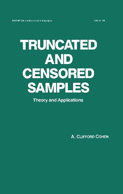 Truncated and Censored Samples by A. Clifford Cohen