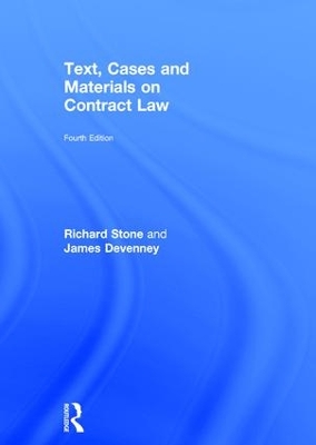 Text, Cases and Materials on Contract Law by Richard Stone
