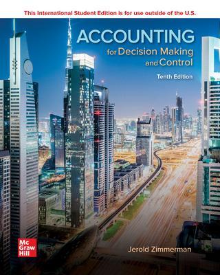 ISE Accounting for Decision Making and Control book