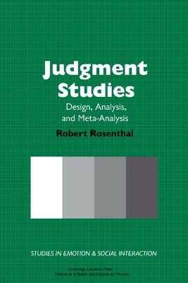 Judgment Studies by Robert Rosenthal