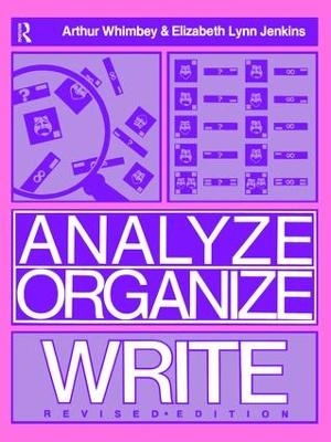 Analyze, Organize, Write book