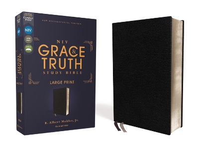 NIV, The Grace and Truth Study Bible (Trustworthy and Practical Insights), Large Print, European Bonded Leather, Black, Red Letter, Comfort Print book