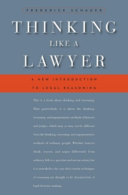 Thinking Like a Lawyer book