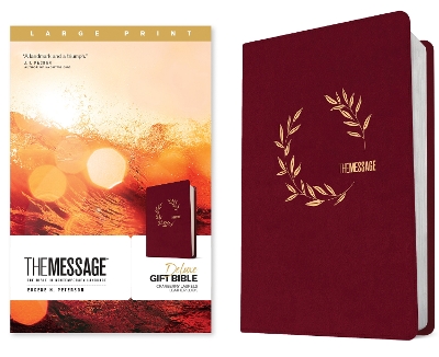 Message Deluxe Gift Bible, Large Print, Cranberry book