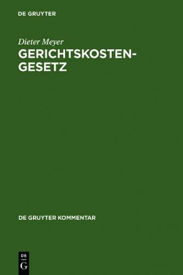 Gerichtskostengesetz: Kommentar book