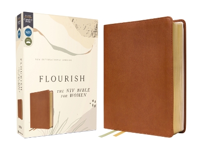 Flourish: The NIV Bible for Women, Leathersoft, Brown, Comfort Print book