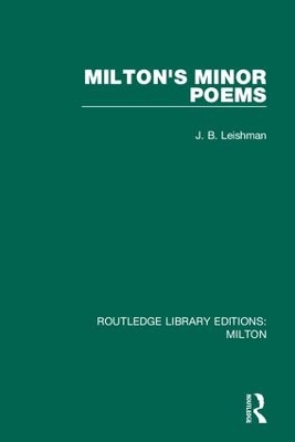 Milton's Minor Poems book