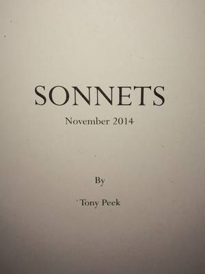 Sonnets November 2014 book
