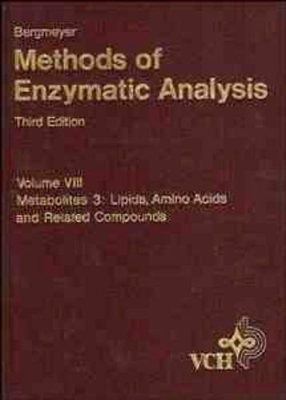 Methods of Enzymatic Analysis: v. 8: Metabolites, 3 book