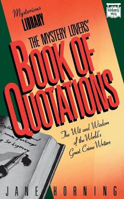 Mystery Lovers' Book of Quotations book