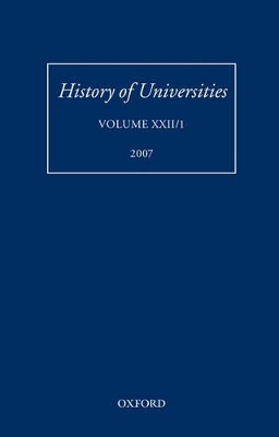 History of Universities by Mordechai Feingold