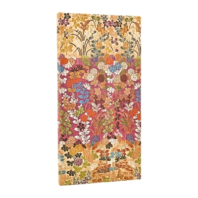 2026 Kara-ori Pink (Japanese Kimono) Slim 12-month Horizontal Hardcover Flexi Dayplanner 2026 (Elastic Band Closure) book