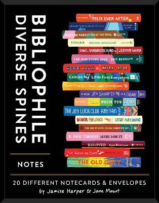 Bibliophile Diverse Spines Notes: 20 Different Notecards & Envelopes by Jamise Harper