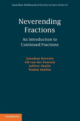 Neverending Fractions by Jonathan Borwein