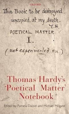 Thomas Hardy's 'Poetical Matter' Notebook book