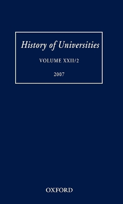 History of Universities: Volume XXII/2 book