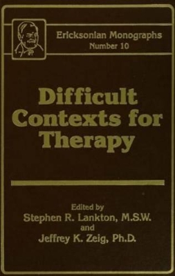 Difficult Contexts for Therapy book