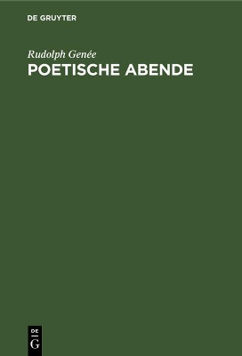 Poetische Abende book